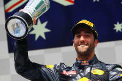 Podium : le deuxième, Daniel Ricciardo, Red Bull Racing
