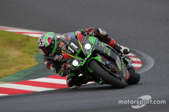 #11 Kawasaki Team Green: Jonathan Rea, Kazuma Watanabe, Leon Haslam