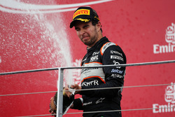 Серхіо Перес, Sahara Force India F1 святкує своє третє місце на подіумі