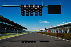 De lichten op start-finish