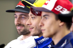 Eugene Laverty, Aspar Racing Team; Valentino Rossi, Yamaha Factory Racing; Marc Marquez, Repsol Hond
