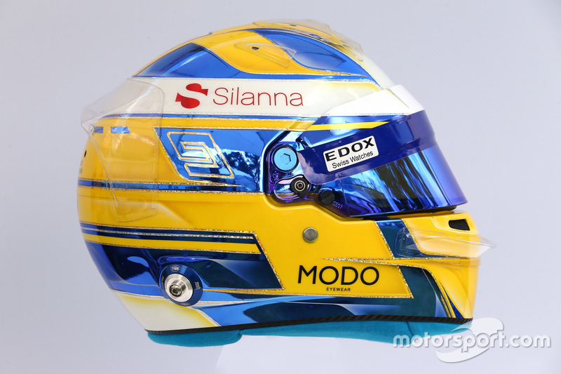 The helmet of Marcus Ericsson, Sauber C36