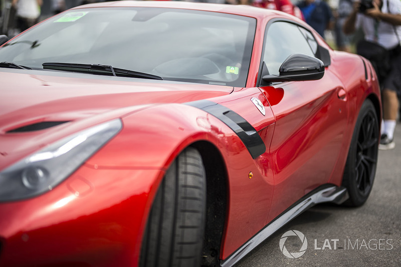 Kimi Raikkonen, Ferrari arrives in the Ferrari F12berlinetta