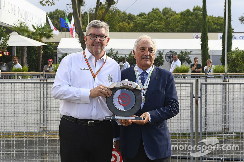 Ross Brawn, Managing Director of Motorsports, FOM, Alberto Bombassei, Brembo President