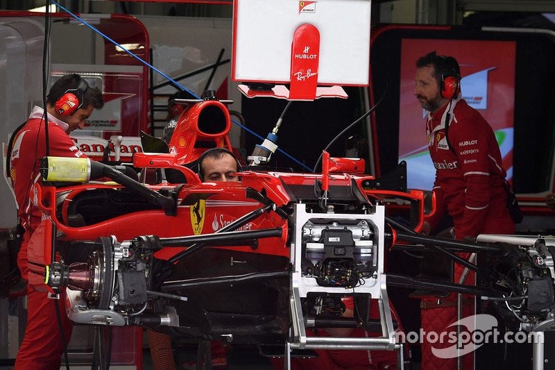 Ferrari in the garage