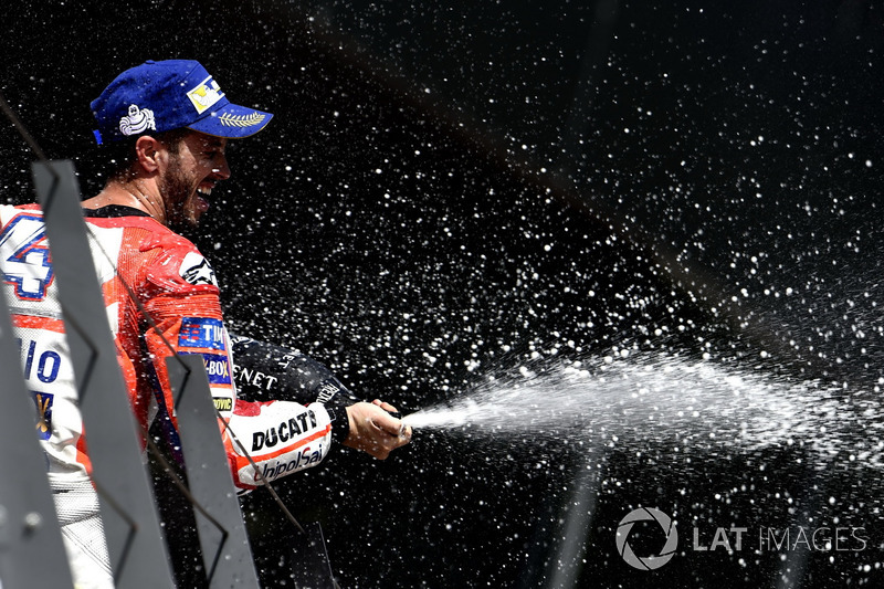 Podium: Andrea Dovizioso, Ducati Team