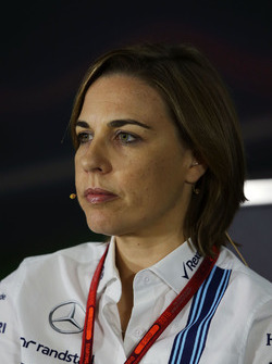 Claire Williams, Subdirector de equipo Williams en la Conferencia de prensa FIA