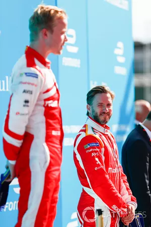 Nick Heidfeld, Mahindra Racing, sul podio