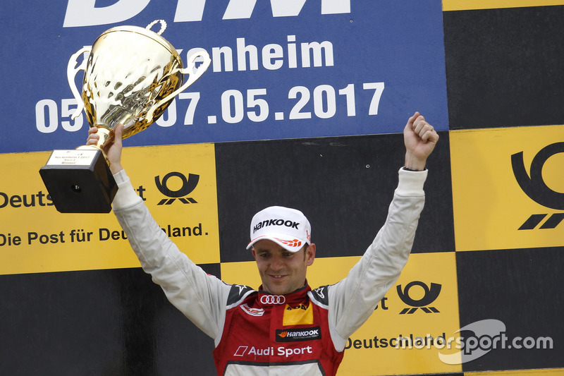 Podium: Race winner Jamie Green, Audi Sport Team Rosberg, Audi RS 5 DTM