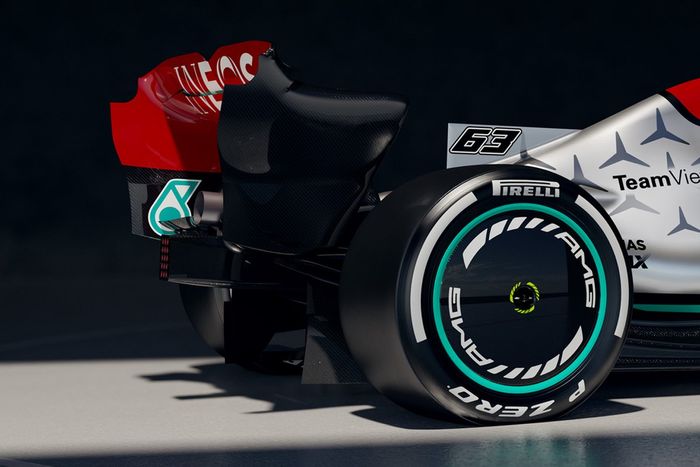 Detalle del Mercedes W13
