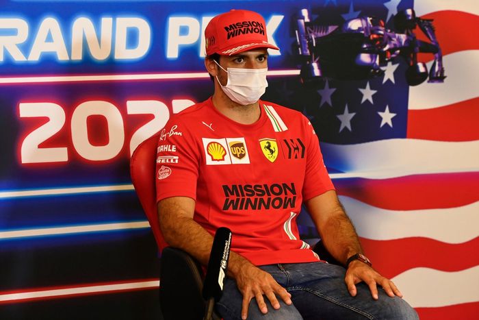 Carlos Sainz Jr., Ferrari en la rueda de prensa de pilotos