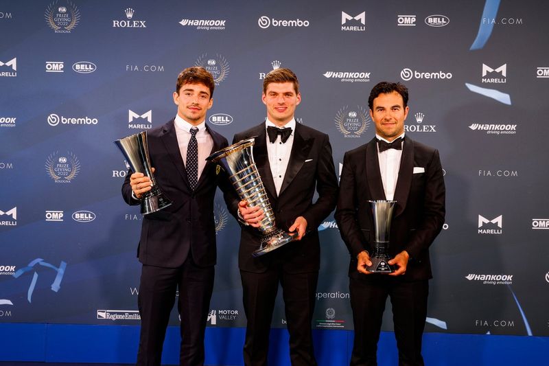 Max Verstappen, Campeón FIA F1, Sergio Pérez, Charles Leclerc, Christian Horner