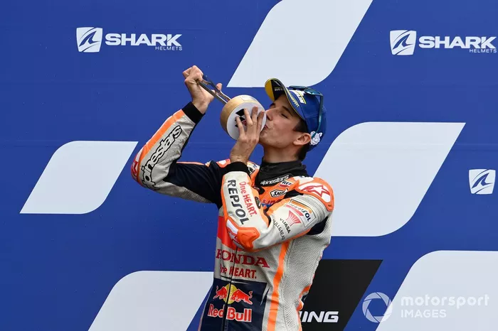 Podio: segundo lugar Alex Márquez, Repsol Honda Team