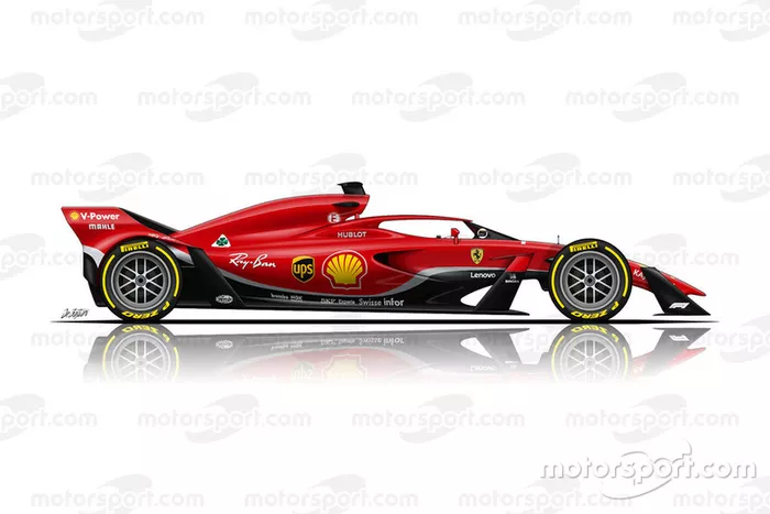 Boceto del Ferrari de F1 2021 