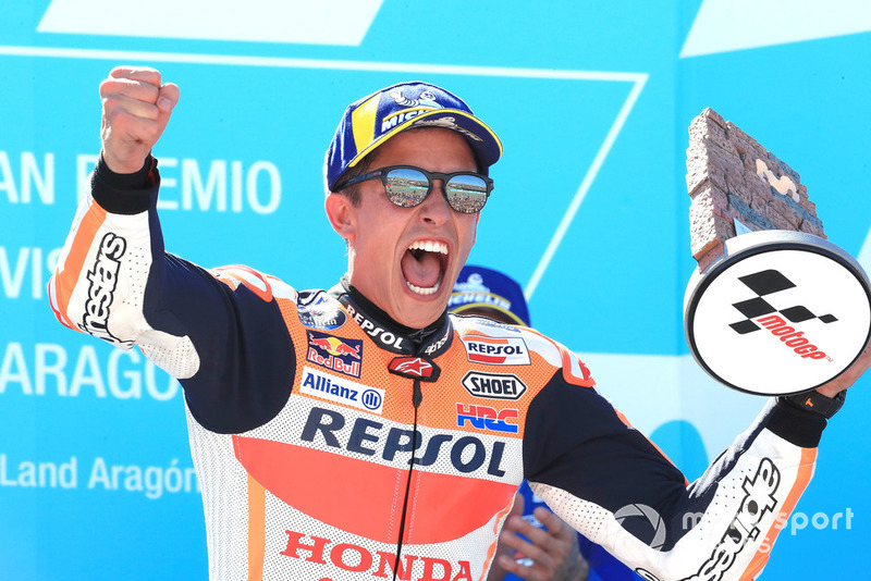 Podio: ganador de la carrera Marc Márquez, Repsol Honda Team