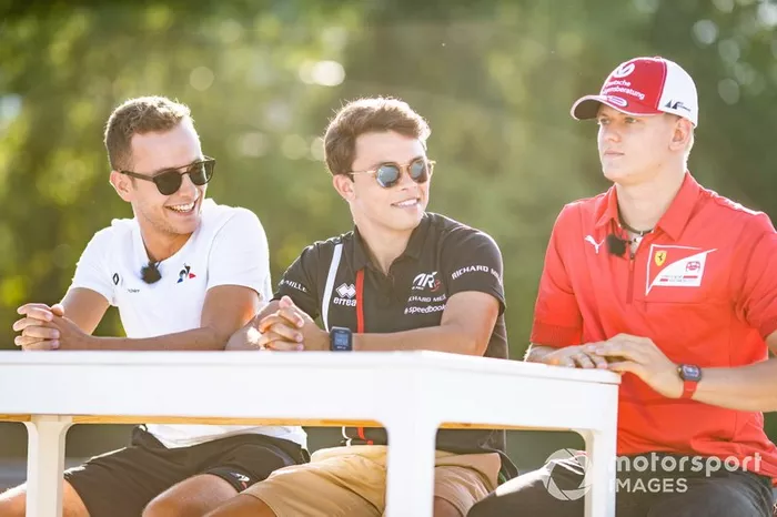 Mick Schumacher, Prema Racing Nyck De Vries, ART Grand Prix and Anthoine Hubert, Arden