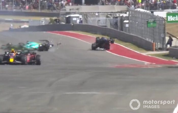 Accidente de Stroll y Alonso en Austin