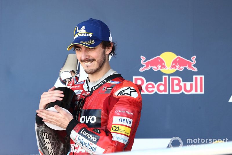 Podio: segundo lugar Francesco Bagnaia, Ducati Team