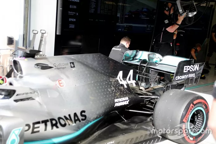 Detalle del morro del Mercedes AMG F1 