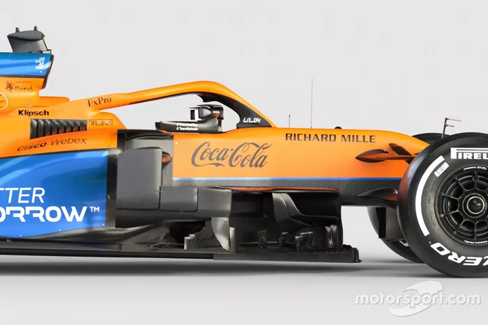 Detalle lateral del McLaren MCL35M