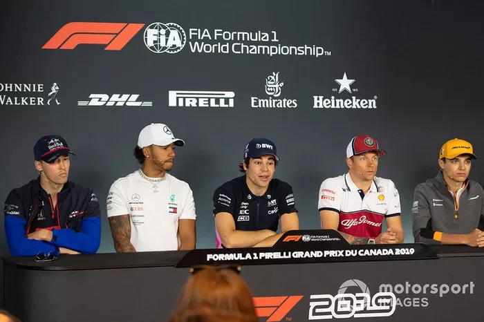 Conferencia de prensa: Daniil Kvyat, Toro Rosso, Lewis Hamilton, Mercedes AMG F1, Lance Stroll, Racing Point, Kimi Raikkonen, Alfa Romeo Racing y Lando Norris, McLaren 