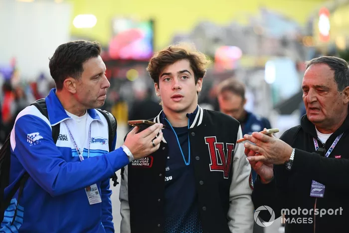 Franco Colapinto, Williams Racing, arrives at the track