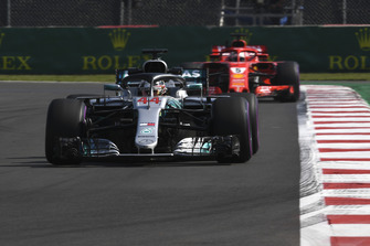 Lewis Hamilton, Mercedes AMG F1 W09 EQ Power+ and Sebastian Vettel, Ferrari SF71H