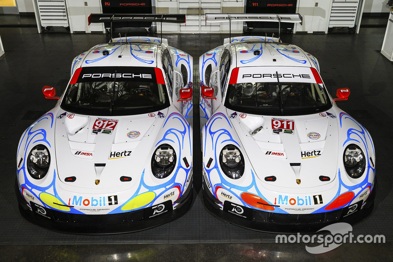 #912 Porsche Team North America Porsche 911 RSR, GTLM: Laurens Vanthoor, Earl Bamber, Mathieu Jaminet, #911 Porsche Team North America Porsche 911 RSR, GTLM: Patrick Pilet, Nick Tandy, Frederic Makowiecki