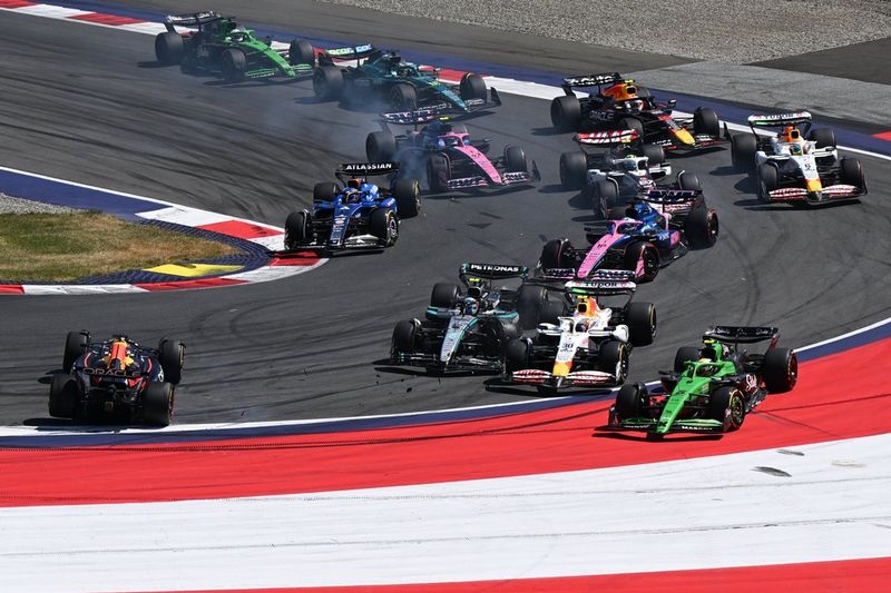 Max Verstappen, Red Bull Racing, Liam Lawson, Racing Bulls Team, Gabriel Bortoleto, Sauber, Andrea Kimi Antonelli, Mercedes