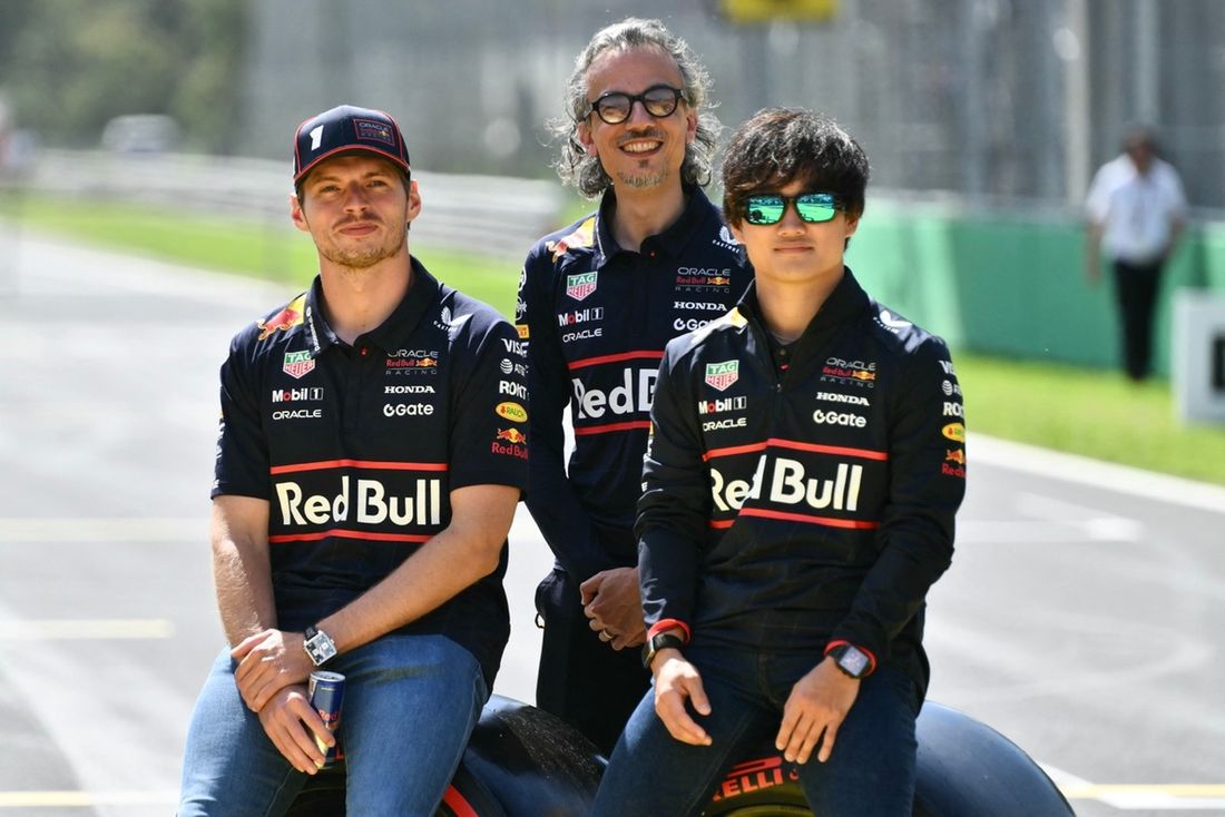 Max Verstappen, Red Bull Racing, Yuki Tsunoda, Red Bull Racing Team, Laurent Mekies, Alpine