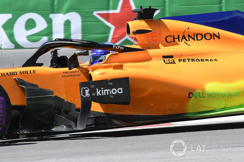 Fernando Alonso, McLaren MCL33 with aero paint