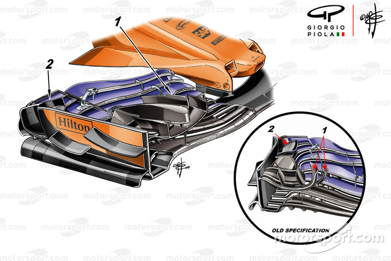 Переднє антикрило McLaren MCL33, Гран Прі Монако