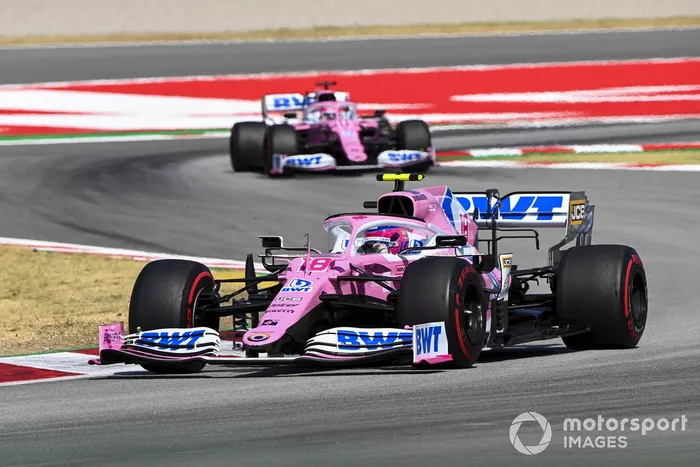 Lance Stroll, Racing Point RP20, Sergio Pérez, Racing Point RP20