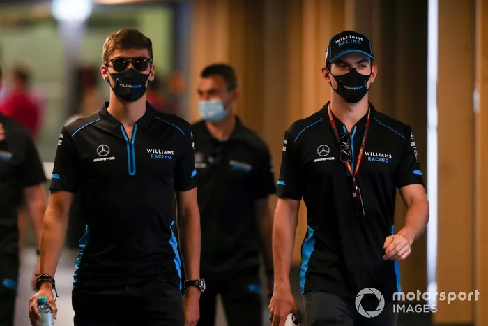 George Russell, Williams Racing y Nicholas Latifi, Williams Racing 