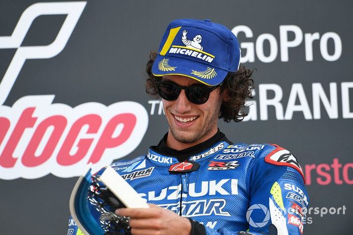 Podio: ganador de la carrera Alex Rins, Team Suzuki MotoGP