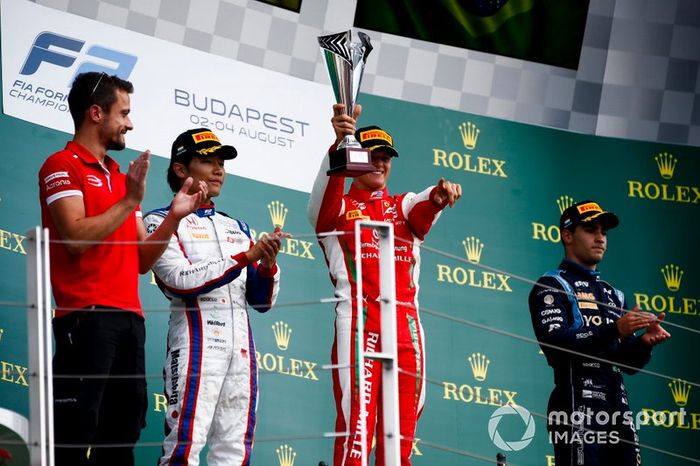 Nobuharu Matsushita, Carlin, Mick Schumacher, Prema Racing y Sergio Sette Camara, Dams 