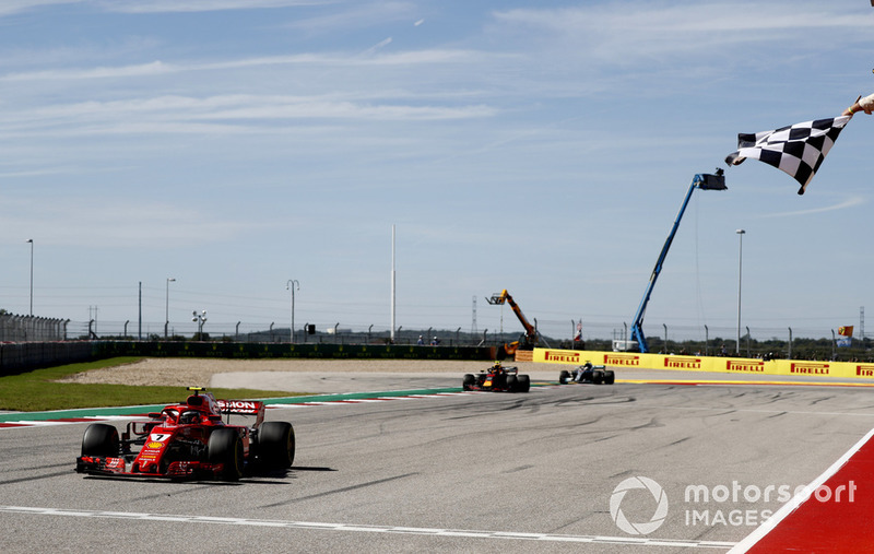 Raikkonen and Ferrari celebrate win