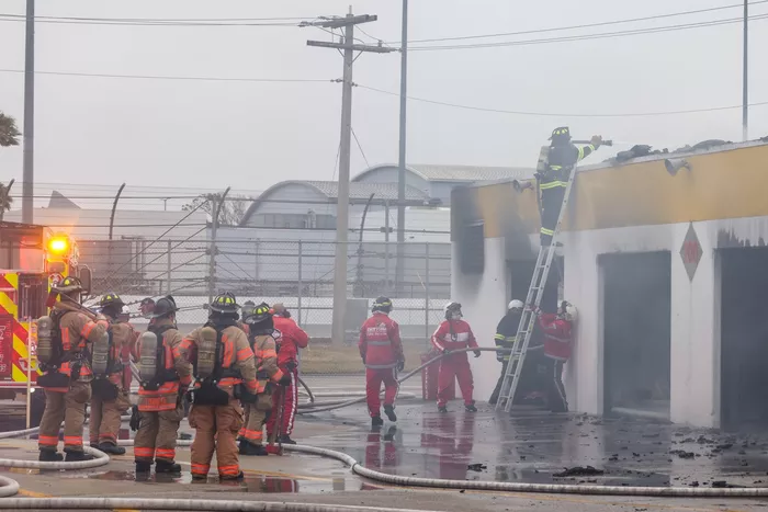 Fire in the Daytona garage area