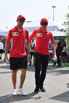 Sebastian Vettel, Ferrari y Kimi Raikkonen, Ferrari