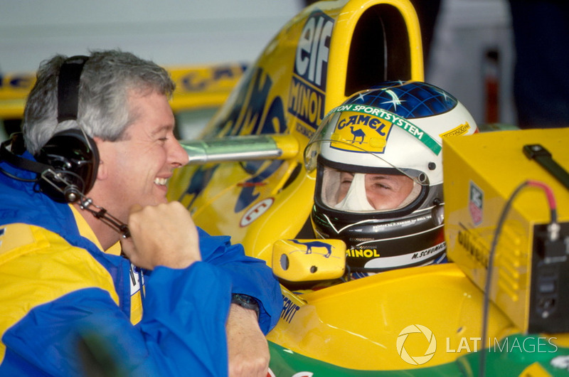 Michael Schumacher, Benetton B193B, mit Pat Symonds