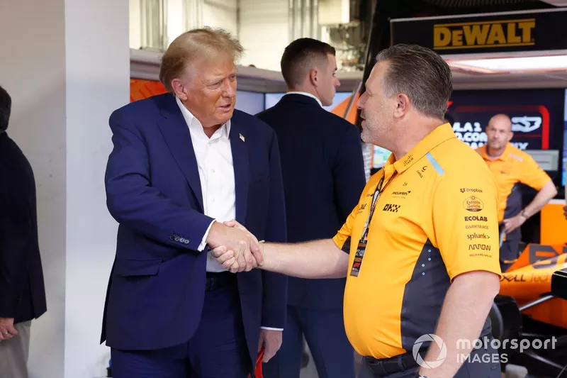 Donald Trump, 45e président des États-Unis, Zak Brown, PDG de McLaren Racing 
