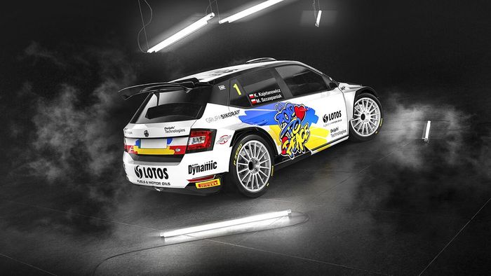 Solidarni z Ukrainą, Kajetan Kajetanowicz, Maciej Szczepaniak, Skoda Fabia Rally2 evo