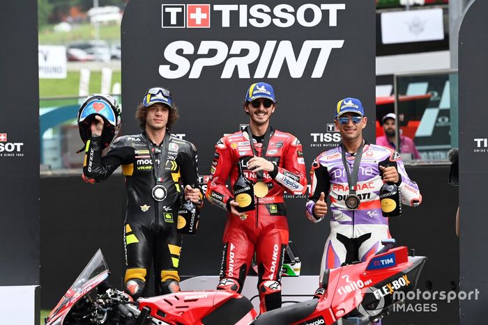 Marco Bezzecchi, VR46 Racing Team, Francesco Bagnaia, Ducati Team, Jorge Martin, Pramac Racing