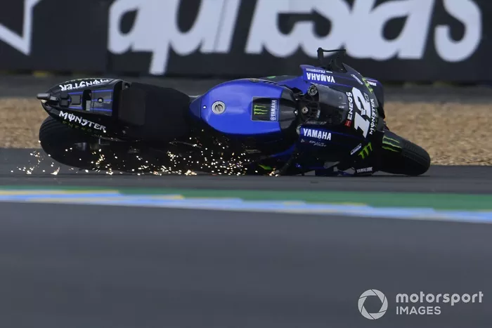 Maverick Viñales, Yamaha Factory Racing crash