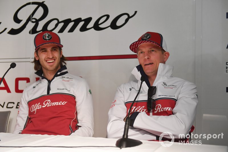 Antonio Giovinazzi, Alfa Romeo Racing e Kimi Raikkonen, Alfa Romeo Racing in Conferenza stampa
