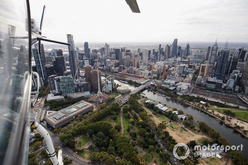 Aerial over Albert Park