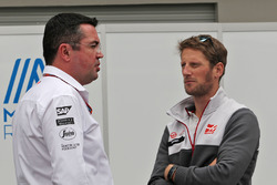 Гоночний директор McLaren Ерік Бульє, Ромен Грожан, Haas F1 Team
