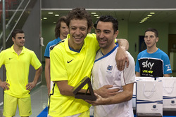 I piloti alla partita di calcio con Valentino Rossi, Movistar Yamaha MotoGP, Yamaha