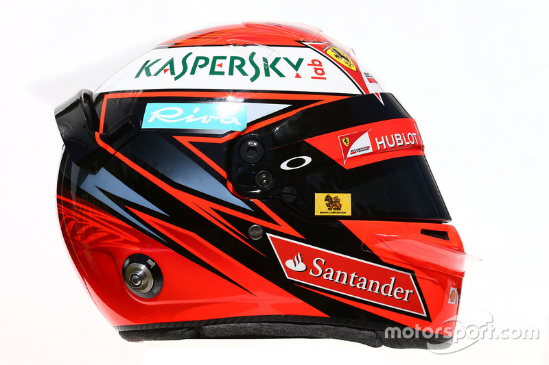 The helmet of Kimi Raikkonen, Ferrari