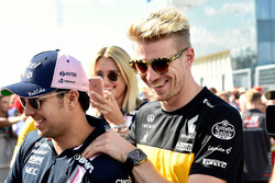 Nico Hulkenberg, Renault Sport F1 Team e Sergio Perez, Force India